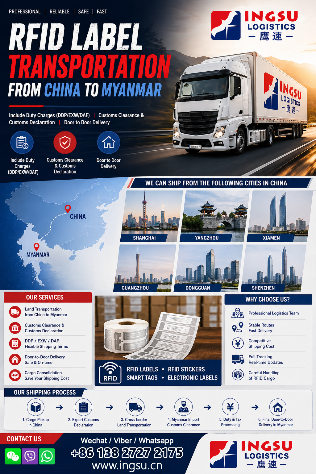 RFID Label Transportation from China to Myanmar